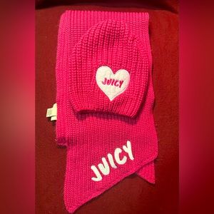 Juicy Couture | Love Juicy Pink Hat and scarf set 💖